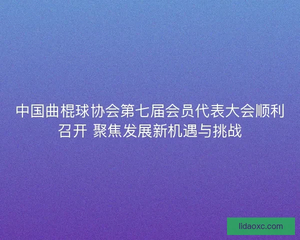中国曲棍球协会第七届会员代表大会顺利召开 聚焦发展新机遇与挑战